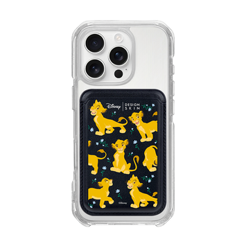 [DISNEY] THE LION KING - FLOWER SIMBA/BLACK (MAGSAFE LEATHER POCKET)