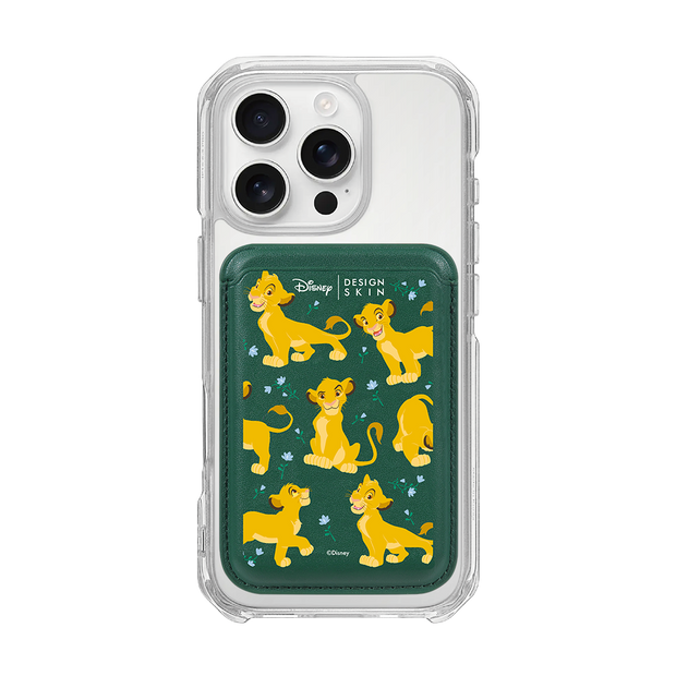 [DISNEY] THE LION KING - FLOWER SIMBA/GREEN (MAGSAFE LEATHER POCKET)
