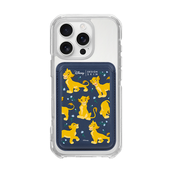 [DISNEY] THE LION KING - FLOWER SIMBA/NAVY (MAGSAFE LEATHER POCKET)
