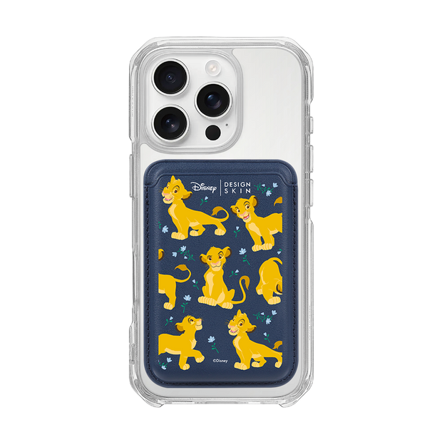 [DISNEY] THE LION KING - FLOWER SIMBA/NAVY (MAGSAFE LEATHER POCKET)