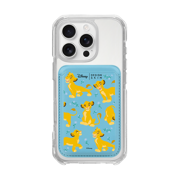 [DISNEY] THE LION KING - FLOWER SIMBA/BLUE (MAGSAFE LEATHER POCKET)