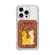 [DISNEY] THE LION KING - SIMBA LOVE NALA/BROWN (MAGSAFE LEATHER POCKET)