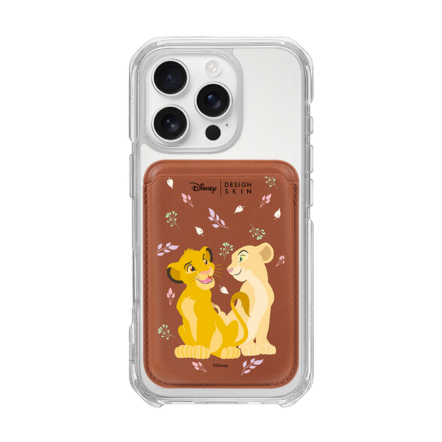 [DISNEY] THE LION KING - SIMBA LOVE NALA/BROWN (MAGSAFE LEATHER POCKET)