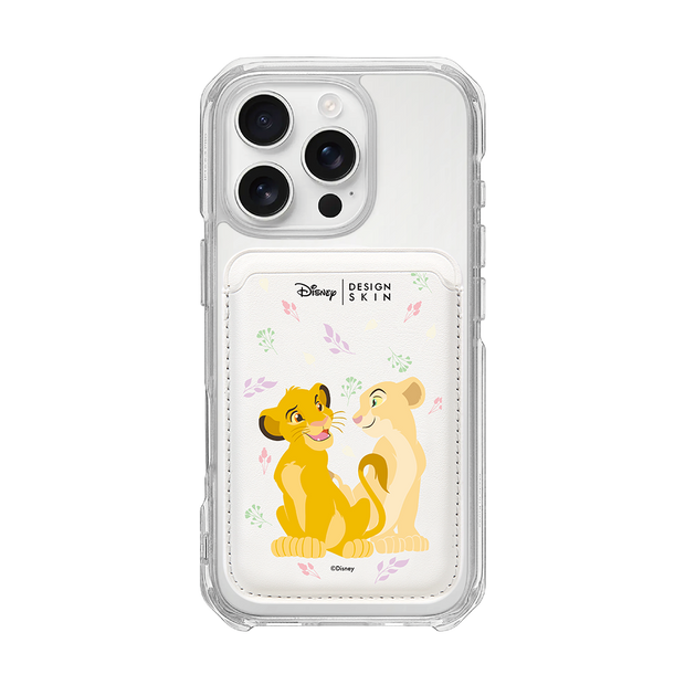 [DISNEY] THE LION KING - SIMBA LOVE NALA/WHITE (MAGSAFE LEATHER POCKET)