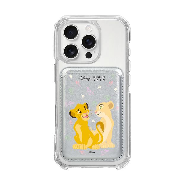 [DISNEY] THE LION KING - SIMBA LOVE NALA/SILVER (MAGSAFE LEATHER POCKET)