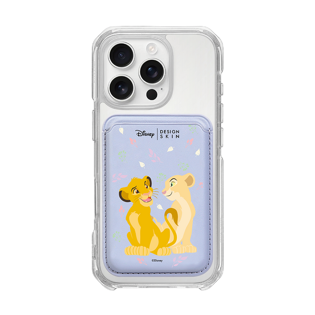 [DISNEY] THE LION KING - SIMBA LOVE NALA/LAVENDER (MAGSAFE LEATHER POCKET)