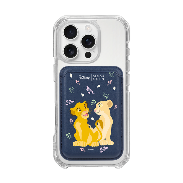 [DISNEY] THE LION KING - SIMBA LOVE NALA/NAVY (MAGSAFE LEATHER POCKET)