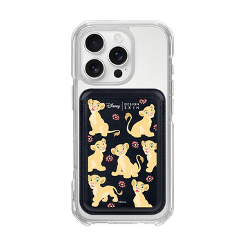 [DISNEY] THE LION KING - FLY PATTERN/BLACK (MAGSAFE LEATHER POCKET)