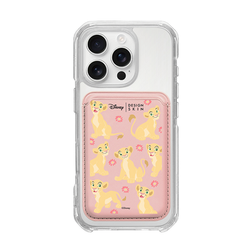 [DISNEY] THE LION KING - FLY PATTERN/PINK (MAGSAFE LEATHER POCKET)