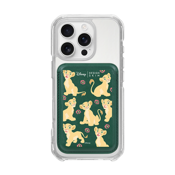 [DISNEY] THE LION KING - FLY PATTERN/GREEN (MAGSAFE LEATHER POCKET)