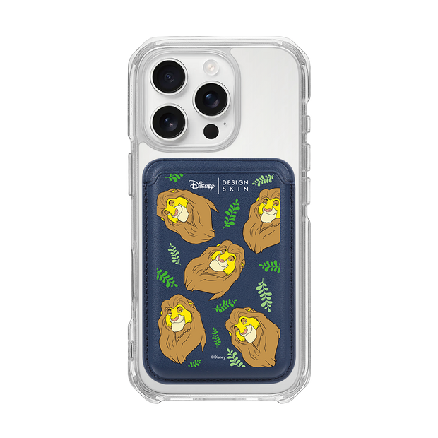[DISNEY] THE LION KING - LAUREL MUFASA/NAVY (MAGSAFE LEATHER POCKET)