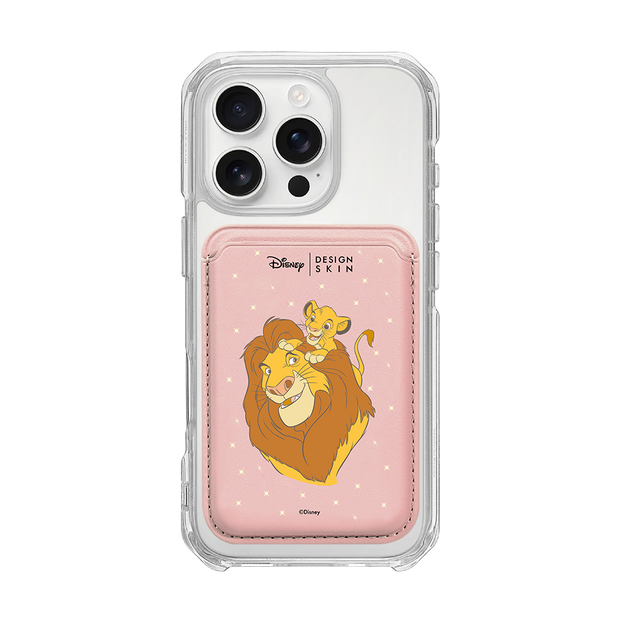 [DISNEY] THE LION KING - MY BOSS MUFASA/PINK (MAGSAFE LEATHER POCKET)