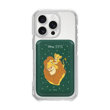 [DISNEY] THE LION KING - MY BOSS MUFASA/GREEN (MAGSAFE LEATHER POCKET)