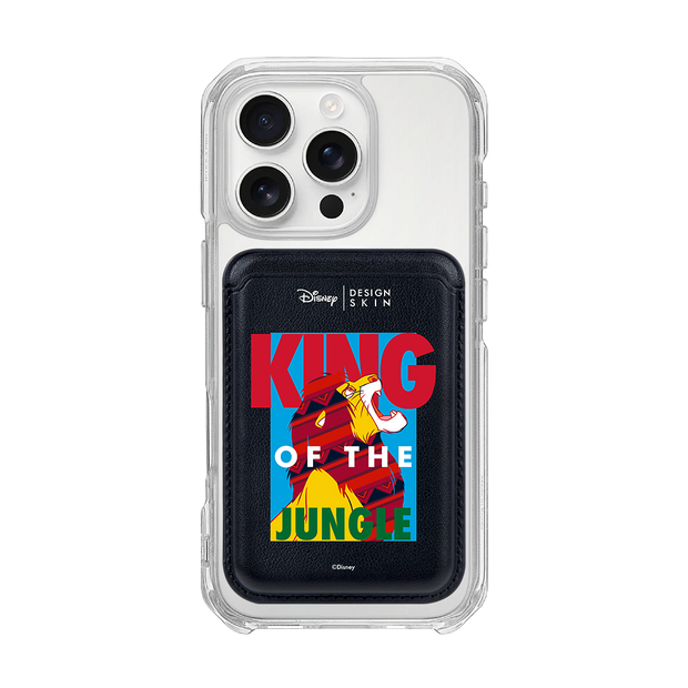 [DISNEY] THE LION KING - KING OF THE SIMBA/BLACK (MAGSAFE LEATHER POCKET)