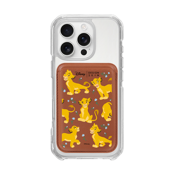[DISNEY] THE LION KING - FLOWER SIMBA/BROWN (MAGSAFE LEATHER POCKET)