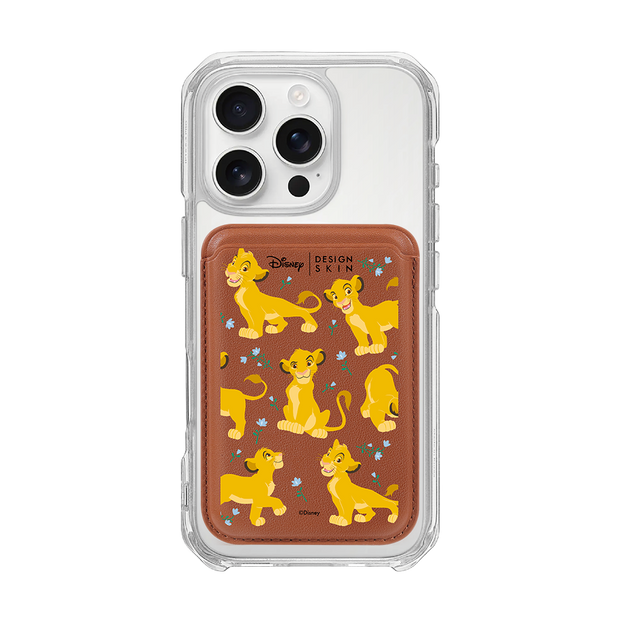 [DISNEY] THE LION KING - FLOWER SIMBA/BROWN (MAGSAFE LEATHER POCKET)