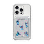 [DISNEY] STITCH - PATTERN STITCH/SILVER (MAGSAFE LEATHER POCKET)