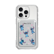 [DISNEY] STITCH - PATTERN STITCH/SILVER (MAGSAFE LEATHER POCKET)