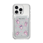 [DISNEY] STITCH – PATTERN ANGEL/SILVER (MAGSAFE LEATHER POCKET)
