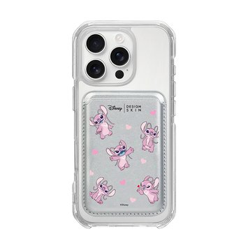 [DISNEY] STITCH – PATTERN ANGEL/SILVER (MAGSAFE LEATHER POCKET)