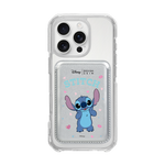 [DISNEY] STITCH – SHY STITCH/SILVER (MAGSAFE LEATHER POCKET)