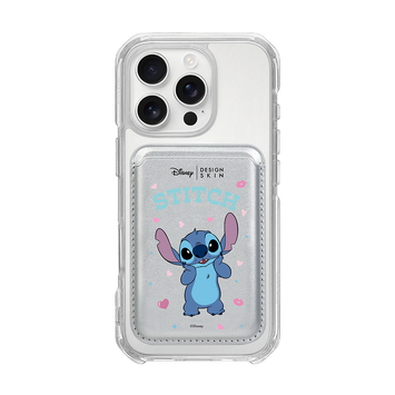 [DISNEY] STITCH – SHY STITCH/SILVER (MAGSAFE LEATHER POCKET)