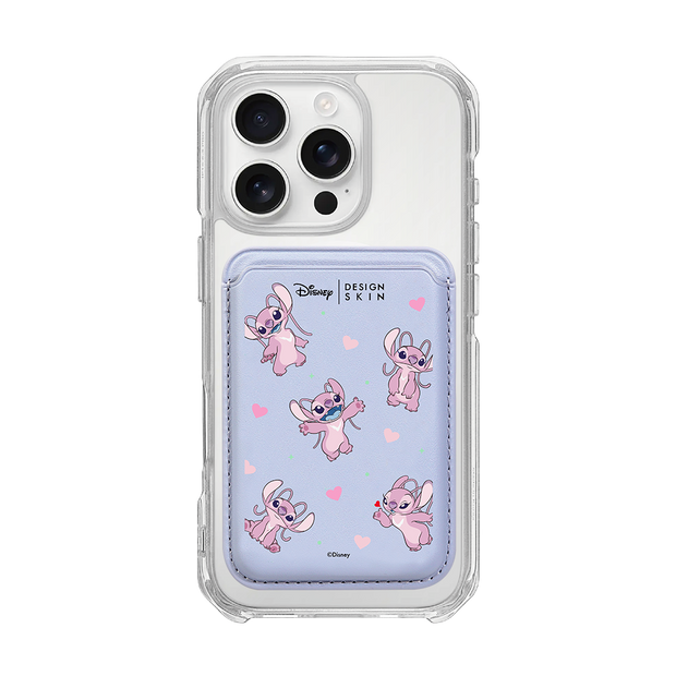 [DISNEY] STITCH – PATTERN ANGEL/LAVENDER (MAGSAFE LEATHER POCKET)