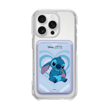[DISNEY] STITCH - FULL HEART STITCH/LAVENDER (MAGSAFE LEATHER POCKET)