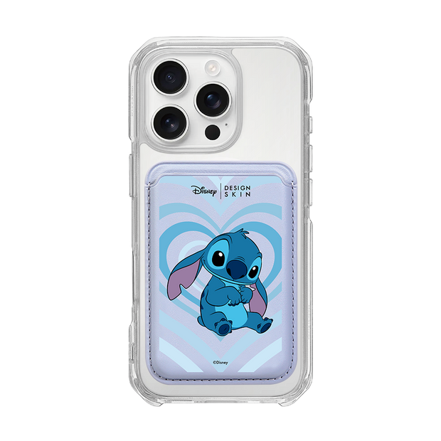 [DISNEY] STITCH - FULL HEART STITCH/LAVENDER (MAGSAFE LEATHER POCKET)