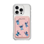 [DISNEY] STITCH - PATTERN STITCH/PINK (MAGSAFE LEATHER POCKET)