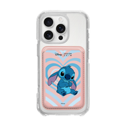 [DISNEY] STITCH - FULL HEART STITCH/PINK (MAGSAFE LEATHER POCKET)