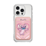 [DISNEY] STITCH - FULL HEART ANGEL/PINK (MAGSAFE LEATHER POCKET)