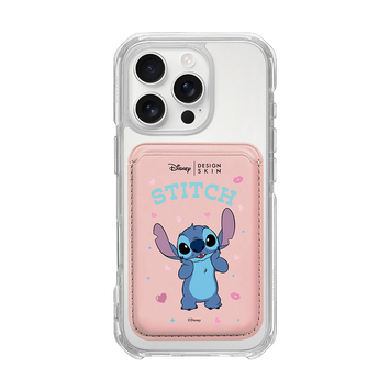 [DISNEY] STITCH – SHY STITCH/PINK (MAGSAFE LEATHER POCKET)