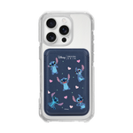[DISNEY] STITCH - PATTERN STITCH/NAVY (MAGSAFE LEATHER POCKET)