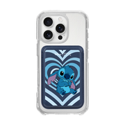 [DISNEY] STITCH - FULL HEART STITCH/NAVY (MAGSAFE LEATHER POCKET)