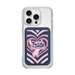 [DISNEY] STITCH - FULL HEART ANGEL/NAVY (MAGSAFE LEATHER POCKET)