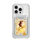 PRINCESS - ROSE BELLE GRAPHIC / SILVER/SILVER (MAGSAFE LEATHER POCKET)