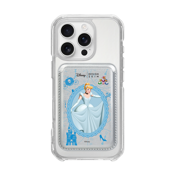 PRINCESS - CLOCK CINDERELLA / SILVER/SILVER (MAGSAFE LEATHER POCKET)