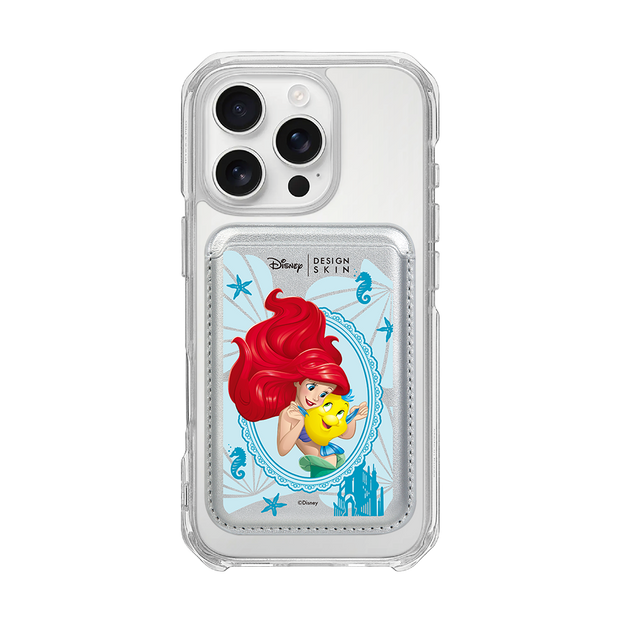 PRINCESS - CLAM ARIEL / SILVER/SILVER (MAGSAFE LEATHER POCKET)