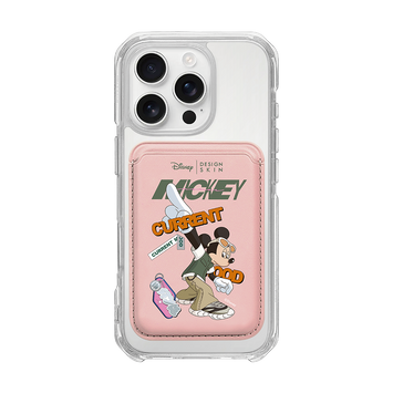 MAGSAFE LEATHER POCKET - REAL LIFE MICKEY / PINK/PINK (MAGSAFE LEATHER POCKET)