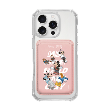 MAGSAFE LEATHER POCKET - STREET MICKEY FRIENDS / PINK/PINK (MAGSAFE LEATHER POCKET)