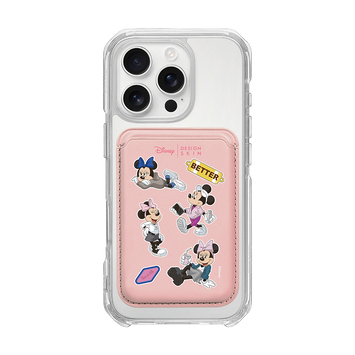 MAGSAFE LEATHER POCKET - STREET MINNIE PATTERN / PINK/PINK (MAGSAFE LEATHER POCKET)