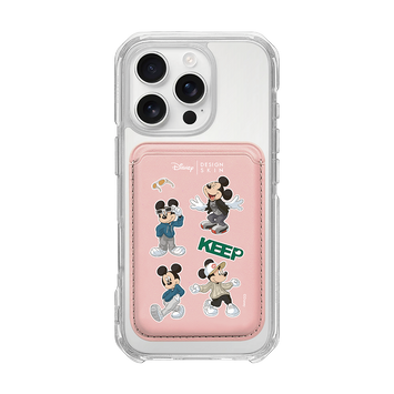 MAGSAFE LEATHER POCKET - STREET MICKEY PATTERN / PINK/PINK (MAGSAFE LEATHER POCKET)