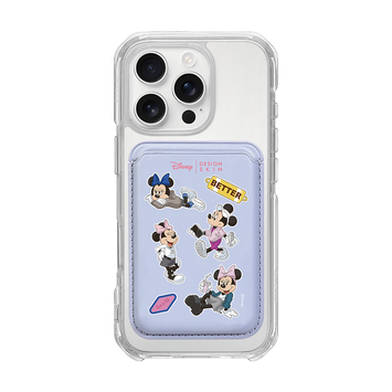 MAGSAFE LEATHER POCKET - STREET MINNIE PATTERN / LAVENDER/LAVENDER (MAGSAFE LEATHER POCKET)