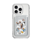 MAGSAFE LEATHER POCKET - STREET MICKEY FRIENDS / SILVER/SILVER (MAGSAFE LEATHER POCKET)