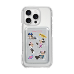 MAGSAFE LEATHER POCKET - STREET MINNIE PATTERN / SILVER/SILVER (MAGSAFE LEATHER POCKET)