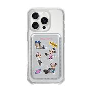 MAGSAFE LEATHER POCKET - STREET MINNIE PATTERN / SILVER/SILVER (MAGSAFE LEATHER POCKET)