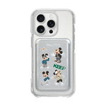 MAGSAFE LEATHER POCKET - STREET MICKEY PATTERN / SILVER/SILVER (MAGSAFE LEATHER POCKET)