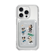 MAGSAFE LEATHER POCKET - STREET MICKEY PATTERN / SILVER/SILVER (MAGSAFE LEATHER POCKET)