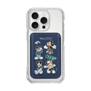 MAGSAFE LEATHER POCKET - STREET MICKEY PATTERN / NAVY/NAVY (MAGSAFE LEATHER POCKET)